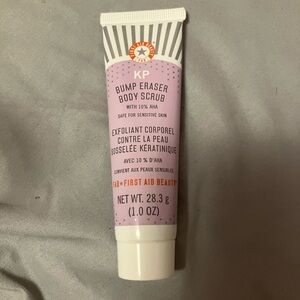 First Aid Beauty KP Bump Eraser Body Scrub in Lavender and White